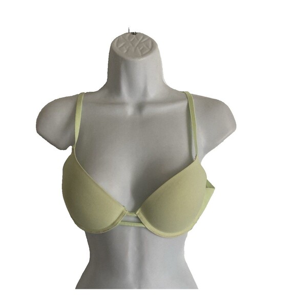 Juicy Couture Push Up Bra Size 36B Neon Green Underwire Logo Adjustable Straps - Picture 8 of 8